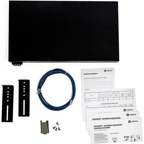 Avocent 8-Port ACS 8000 with single DC Power Supply - ACS8008SDC-400 - 1 GB - DDR3 SDRAM - Twisted Pair, Optical Fiber - 2