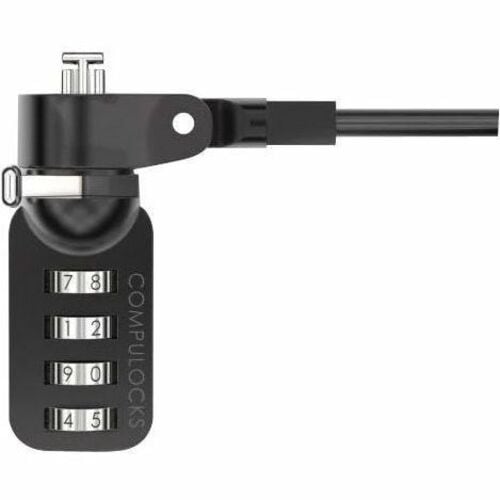 Compulocks T-bar Security Combination Cable Lock Black - Secure your device with 6ft Galvanized Steel Cable 4 Dial Combina