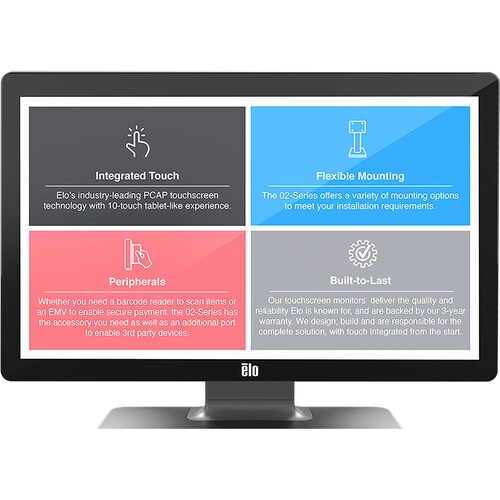 Elo 2702L 27 Zoll Klasse LCD-Touchscreen-Monitor - 16:9 Format - 14 ms Reaktionszeit - 68,6 cm (27 Zoll) Viewable - Projiz