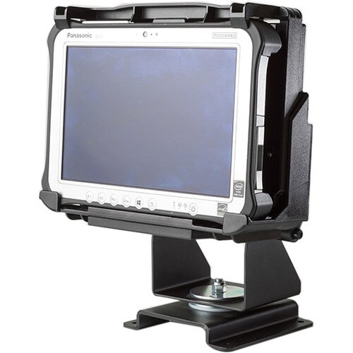 Montage de bureau Gamber-Johnson pour Tablette, Ecran, Station d'accueil - Couche poudre noire - 75 x 75