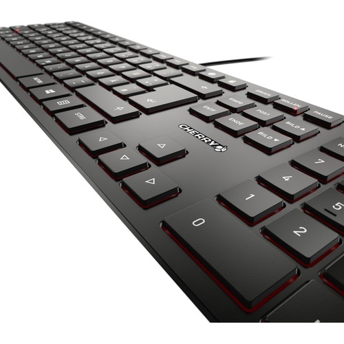 Clavier CHERRY KC 6000 SLIM - Câble Connectivité - USB Interface - Français - Noir - SX Pavé Numérique - 105 Touche(s) - M