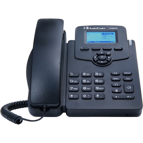 AudioCodes 405HD IP Phone - Corded - Corded - Black - 2 x Total Line - VoIP - 2 x Network (RJ-45) - PoE Ports