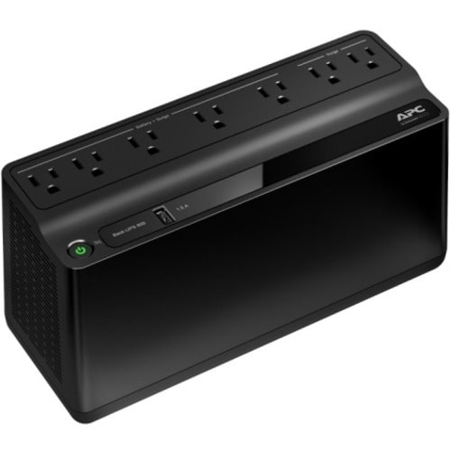 APC by Schneider Electric Back-UPS ES 600VA, 120V,1 USB Charging Port - Tower - 10 Hour Recharge - 120 V AC Input - 120 V 