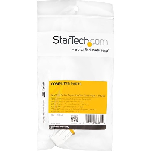 StarTech.com PLATEBLANK. Typ: PCI-Slot-Abdeckung, Produktfarbe: Schwarz, Zertifizierung: CE, REACH, TAA. Breite: 119 mm, T