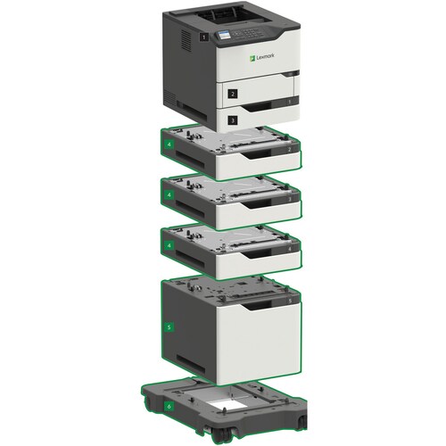 Lexmark MS820 MS821dn Desktop Laser Printer - Monochrome - 52 ppm Mono - 1200 x 1200 dpi Print - Automatic Duplex Print - 