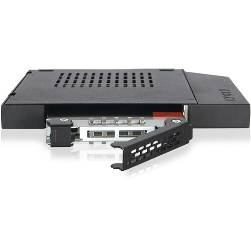 Icy Dock ToughArmor MB411SPO-1B Drive Bay Adapter for 5.25" - Serial ATA/600 Host Interface Internal - Black - 1 x HDD Sup