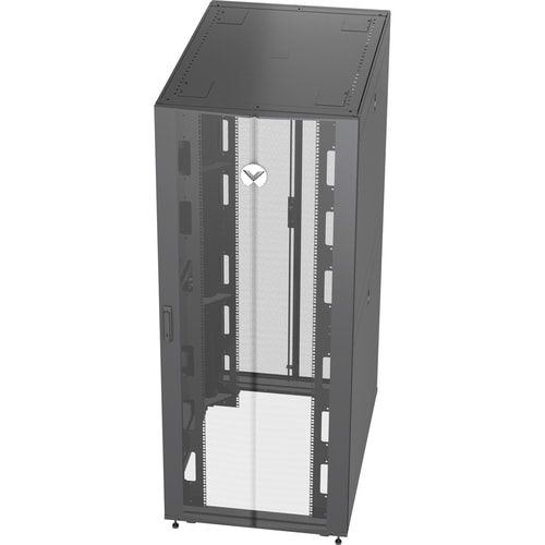 Vertiv VR Rack - 42U Server Rack Enclosure| 800x1100mm| 19-inch Cabinet (VR3150) - 2265x800x1200mm (HxWxD)| 77% perforated