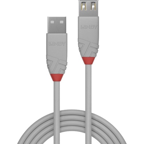 LINDY Anthra Line 1 m USB Datentransferkabel - Erster Anschluss: Anschluss 1: USB A, Stecker - 480 Mbit/s - Verlängerungsk