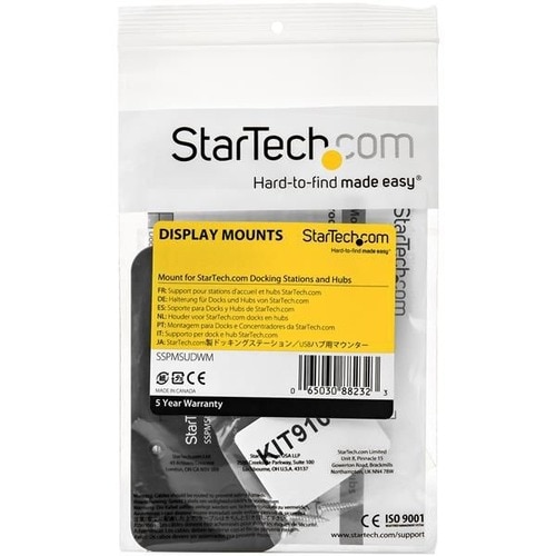 StarTech.com Docking Station Mount - For Compatible StarTech.com Docks / Hubs - Wall Mount or Under-Desk Dock Mount - Stee