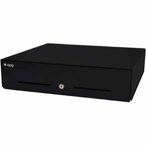 apg Cash Drawer - EUR, USD 5 Bill - 8 Coin - 2 Media Slot, - Printer Driven - Steel - Black
