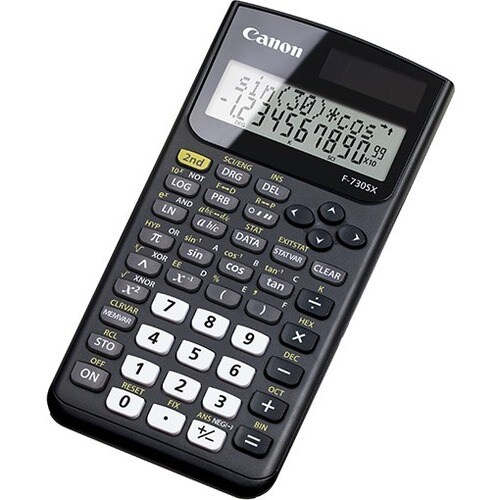 Canon F-730SX Scientific Calculator - 163 Functions - Key Rollover, Dual Power - 2 Digits - Battery/Solar Powered - 1 x LR