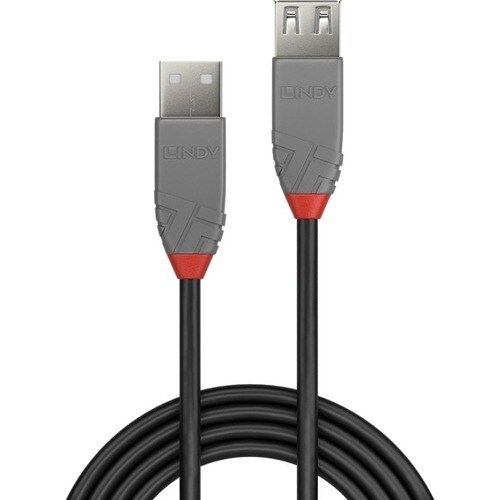 LINDY Anthra Line 2 m USB Datentransferkabel - Erster Anschluss: Anschluss 1: USB A, Stecker - 480 Mbit/s - Verlängerungsk