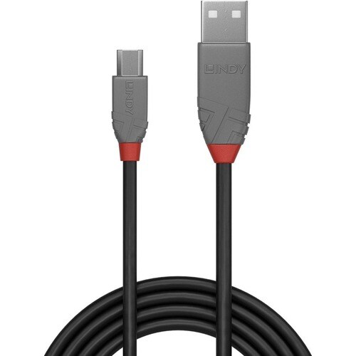 0.2M USB 2.0 TYP A AN MICRO-B KABEL ANTHRA LINE