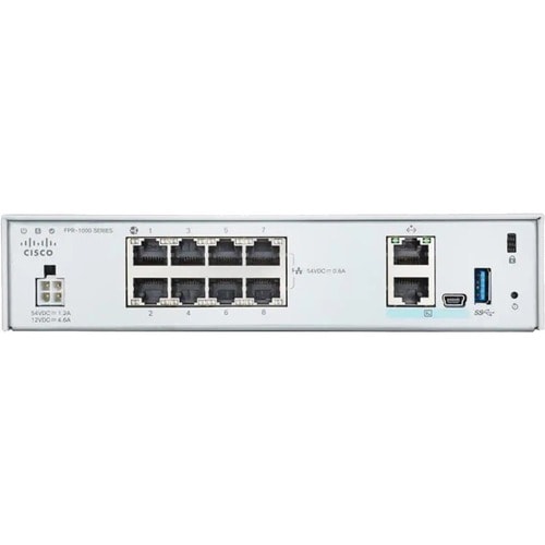 Cisco Firepower FPR-1010 Netzwerksicherheit-/Firewall-Gerät - 8 Anschluss - 10/100/1000Base-T - Gigabit-Ethernet - 6 x RJ-