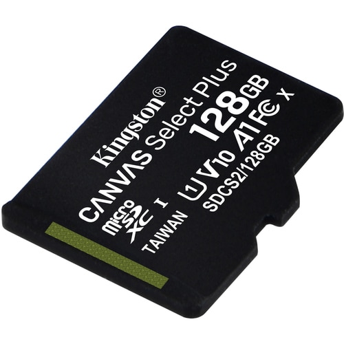 Kingston Canvas Select Plus SDCS2 128 GB Class 10/UHS-I (U1) microSDXC - 1 - 100 MB/s Read