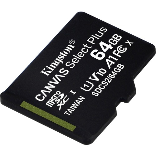 microSDXC Kingston Canvas Select Plus SDCS2 - 64 GB - Class 10/UHS-I (U1) - 1 - 100 MB/s Lettura