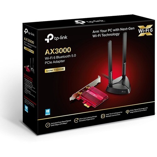 TP-Link TX3000E Dualband Wi-Fi/Bluetooth-Kombi-Adapter für Desktop Computer, Spielecontroller, Headset, Lautsprecher - IEE