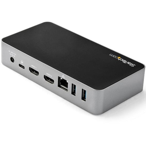 StarTech.com USB-C Dock - Dual Monitor 1080p HDMI Laptop Docking Station - 65W Power Delivery - 1x USB-C, 3x USB-A, GbE - 