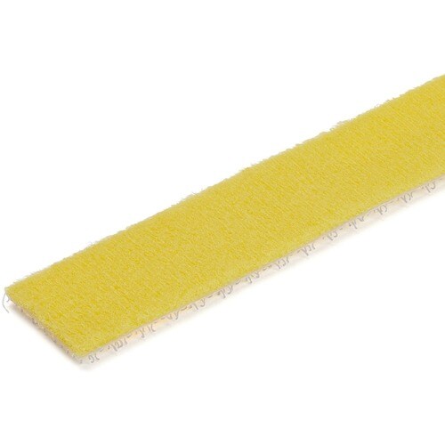 StarTech.com Kabelbinder - Gelb - 1 Stück Paket - Kabelverbindungsstrip - 7,6 m Länge - Stoff