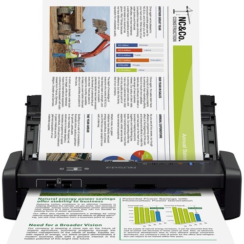 Epson WorkForce DS-360w Sheetfed Scanner - 600 dpi Optical - Duplex Scanning - USB