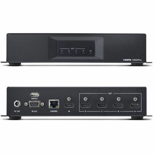 StarTech.com 2x2 Video Wall Controller - 4K60Hz - HDMI 2.0 - EDID emulation - 1 In 4 Out - RS-232 Serial Control - 4 Scree