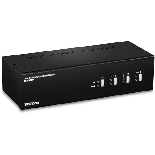 4-PORT DISPLAY PORT KVM SWITCH DUAL MONITOR