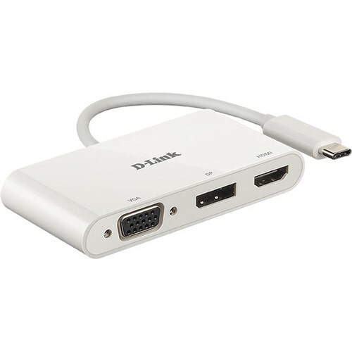 D-Link Video Adapter - 1 x 19-pin HDMI (Type A) HDMI 1.4 Digital Video Female, 1 x 15-pin HD-15 VGA Female, 1 x 20-pin Dis