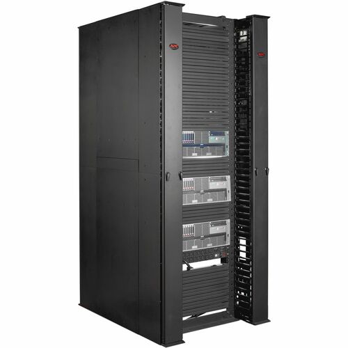 APC by Schneider Electric Cable Organizer - Black - 1 Pack Pack - Cable Manager - 1U Rack Height