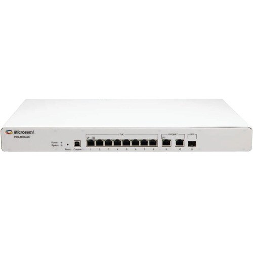 Commutateur Ethernet Microchip PDS-408G 10 Ports Gérable - 2 Couche supportée - Modulaire - 1 Emplacements SFP - Paire tor