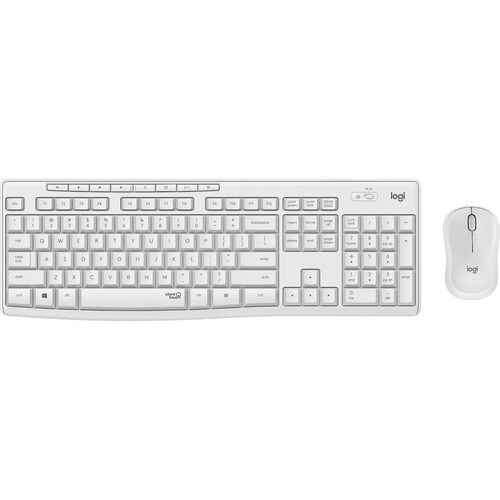 Logitech MK295 Keyboard & Mouse - Pan-Nordic - USB Wireless RF - Keyboard/Keypad Color: Off White - USB Wireless RF Mouse 