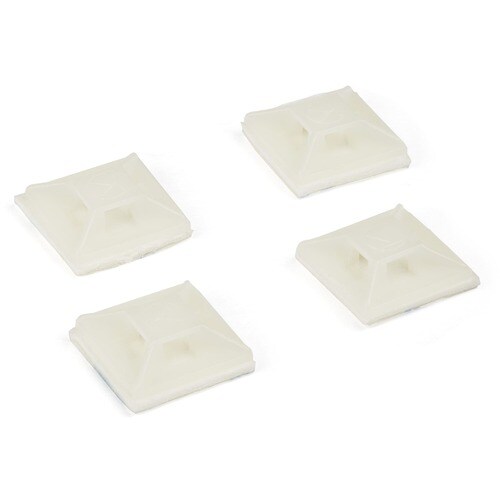 StarTech.com 100 Pack Cable Tie Mounts with Adhesive Tape for 0.13in (3.2mm) Wide Ties - Nylon/Plastic Zip Tie Mounts - 94