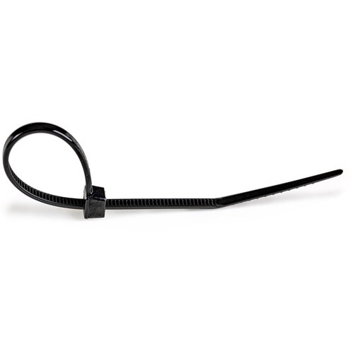 StarTech.com Kabelbinder - 100x2 mm, selbstsichernde Nylon-Kabelbinder mit gebogener Spitze, 94V-2/UL, schwarz, 100 Stück 
