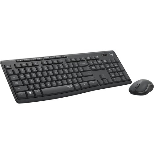 Logitech MK295 Keyboard & Mouse - Hungarian - USB Wireless RF - Keyboard/Keypad Color: Graphite - USB Wireless RF Mouse - 