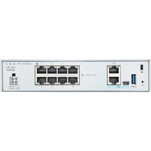 Cisco Firepower FPR-1010 Netzwerksicherheit-/Firewall-Gerät - 8 Anschluss - 10/100/1000Base-T - Gigabit-Ethernet - 6 x RJ-