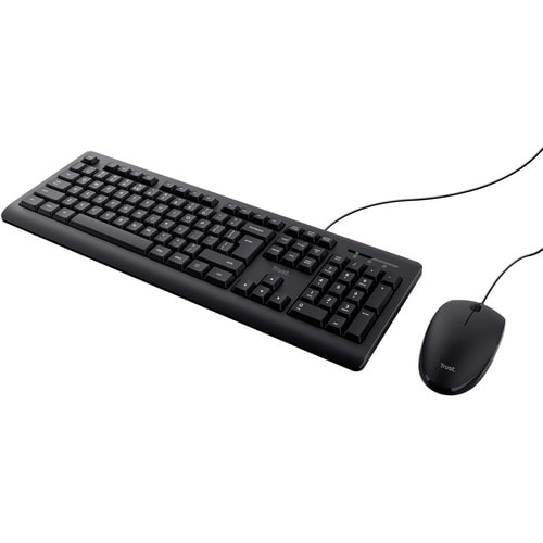 Trust TKM-250 Keyboard & Mouse - Spanish - USB Cable Keyboard - Keyboard/Keypad Color: Black - USB Cable Mouse - Pointing 