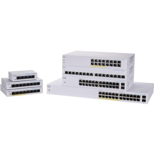 Cisco 110 CBS110-24PP 24 Anschlüsse Ethernet-Switch - 2 Unterstützte Netzwerkschicht - Modular - 2 SFP-Steckplätze - 17,29