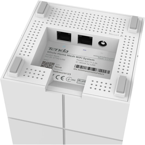 Tenda Nova MW6 IEEE 802.11ac 1.14 Gbit/s Wireless Access Point - 2.40 GHz, 5 GHz - MIMO Technology - 2 x Network (RJ-45) -