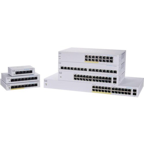 Cisco 110 CBS110-24T 24 Ports Ethernet Switch - 2 Layer Supported - Modular - 2 SFP Slots - 16.34 W Power Consumption - Tw