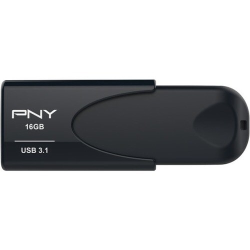 PNY Attaché 4 3.1 16 GB USB 3.1 Type A Flash Drive - Black - 80 MB/s Read Speed - 20 MB/s Write Speed - 1 / Pack