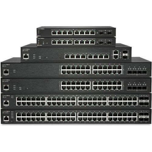 Switch Ethernet SonicWall SWS12-8POE 8 Porte Gestibile - Gigabit Ethernet - 1000Base-T, 1000Base-X - 2 Layer supportato - 