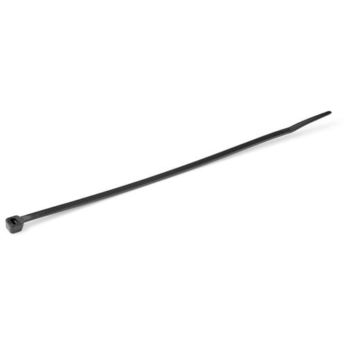 StarTech.com 100 Pack 8" Cable Ties - Black Large Nylon/Plastic Zip Ties Adjustable Network Cable Wraps UL TAA - Cable Tie