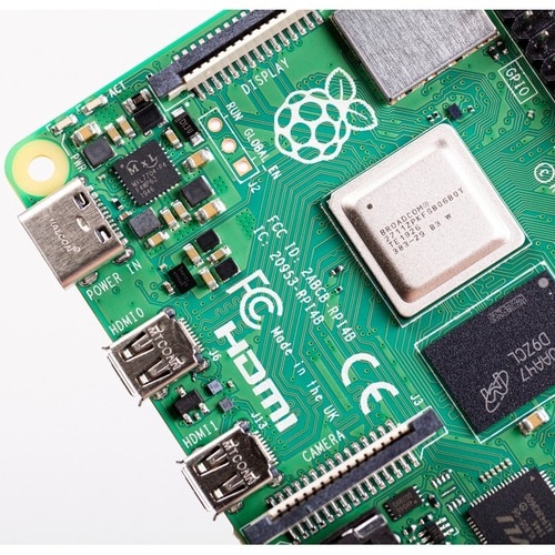Raspberry Pi Single Board Computer for LCD Display - Module - Red, White - Cortex A72 - BCM2711 - Quad-core (4 Core) - 1.5