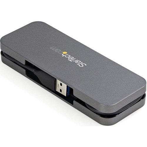 StarTech.com USB Hub - New - USB 3.2 (Gen 1) Type A - Portable - Black, Space Gray - UASP Support - 4 Total USB Port(s) - 