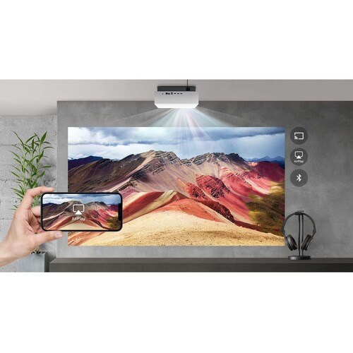 LG CineBeam HU810PW DLP Projector - 16:9 - Ceiling Mountable - High Dynamic Range (HDR) - 3840 x 2160 - Front, Ceiling - 2