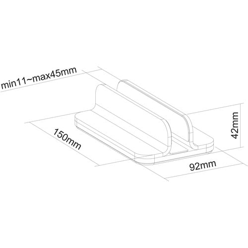 Neomounts Neomounts Pro Notebook Stand - Up to 43.2 cm (17") Screen Support - 5 kg Load Capacity - 4.2 cm Height x 15 cm W
