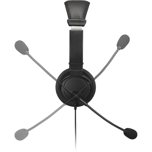 Kensington Wired Over-the-head Stereo Headset - Black - Binaural - Ear-cup - 182.9 cm Cable - Noise Cancelling Microphone 
