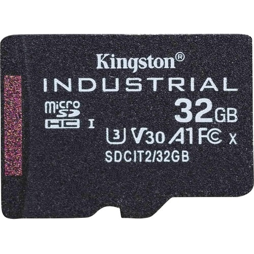 microSDHC Kingston Industrial SDCIT2 - 32 GB - Classe 10 di tipo UHS-I (U3) - V30