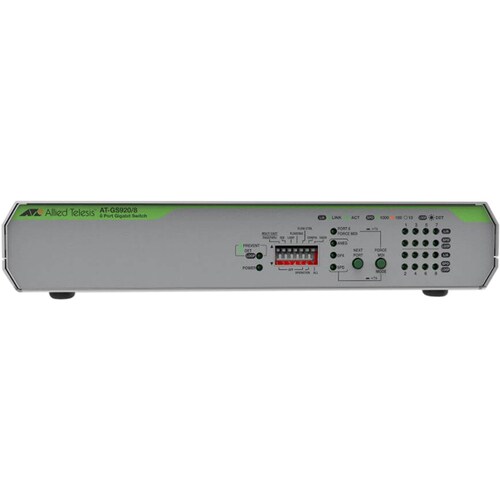 Allied Telesis GS920 GS920/8 8 Portas Comutador Ethernet - Gigabit Ethernet - 10/100/1000Base-T - 2 Camada suportada - Cab