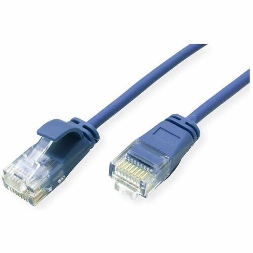 ROLINE UTP DataCenter Patchkabel Kat.6A (Class EA), LSOH, slim, blau, 3 m