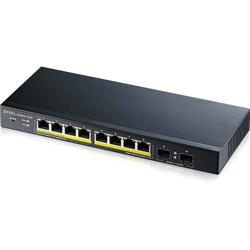 ZYXEL GS1900 GS1900-10HP 8 Ports Manageable Ethernet Switch - Gigabit Ethernet - 10/100/1000Base-T, 1000Base-X - 2 Layer S